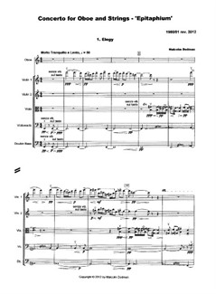 Concerto for Oboe and Strings - Epitaphium